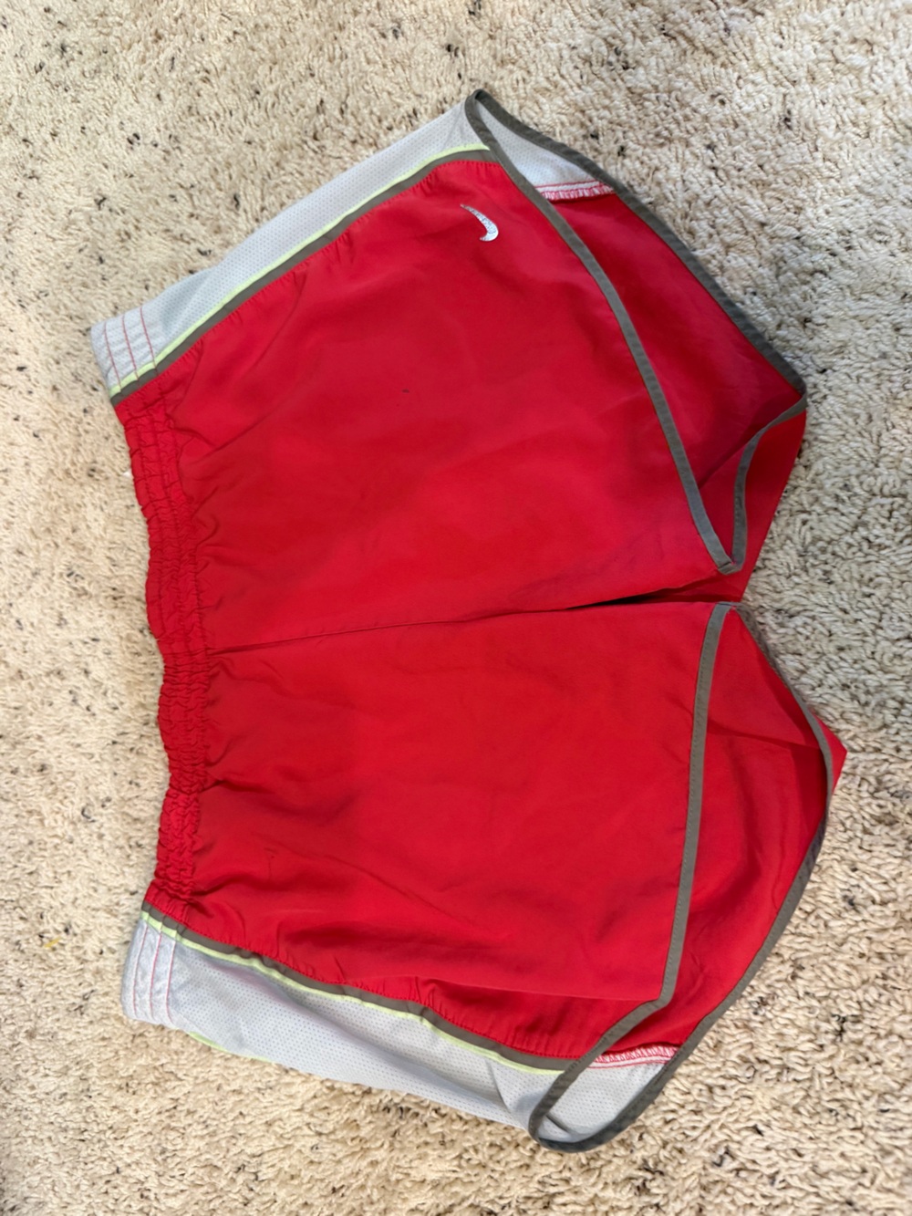 Nike Red Women's Athletic Shorts with Contrast Trim